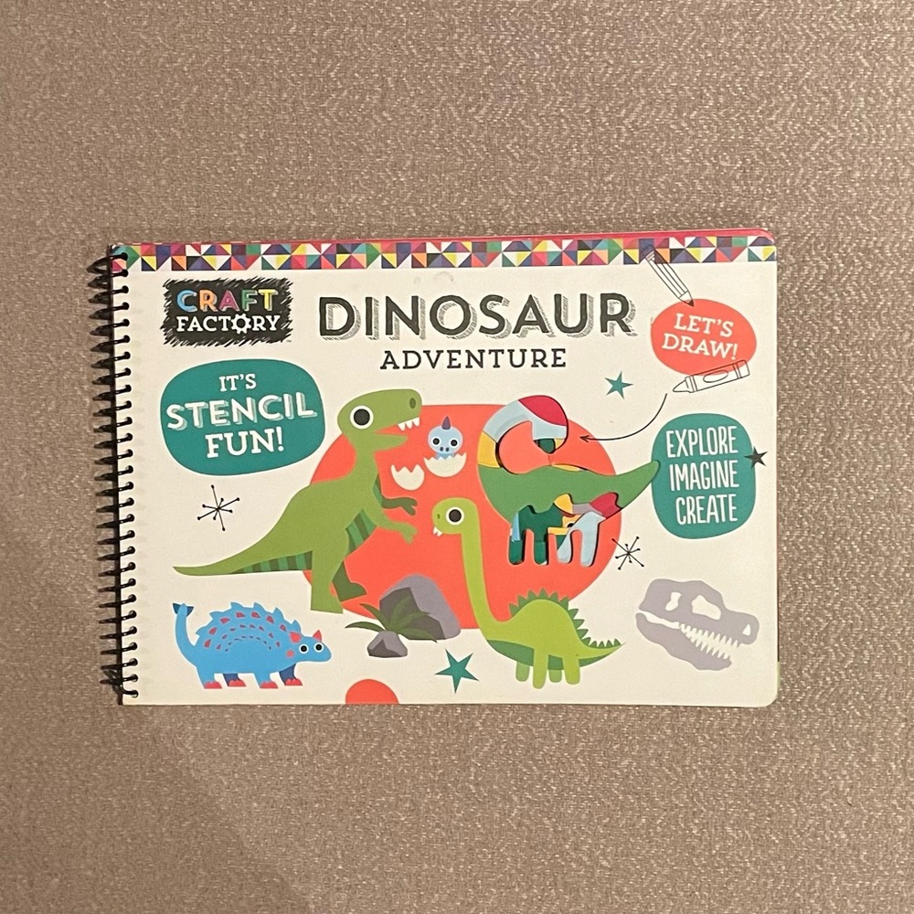 DINOSAUR ADVENTURE STENCIL BOOK